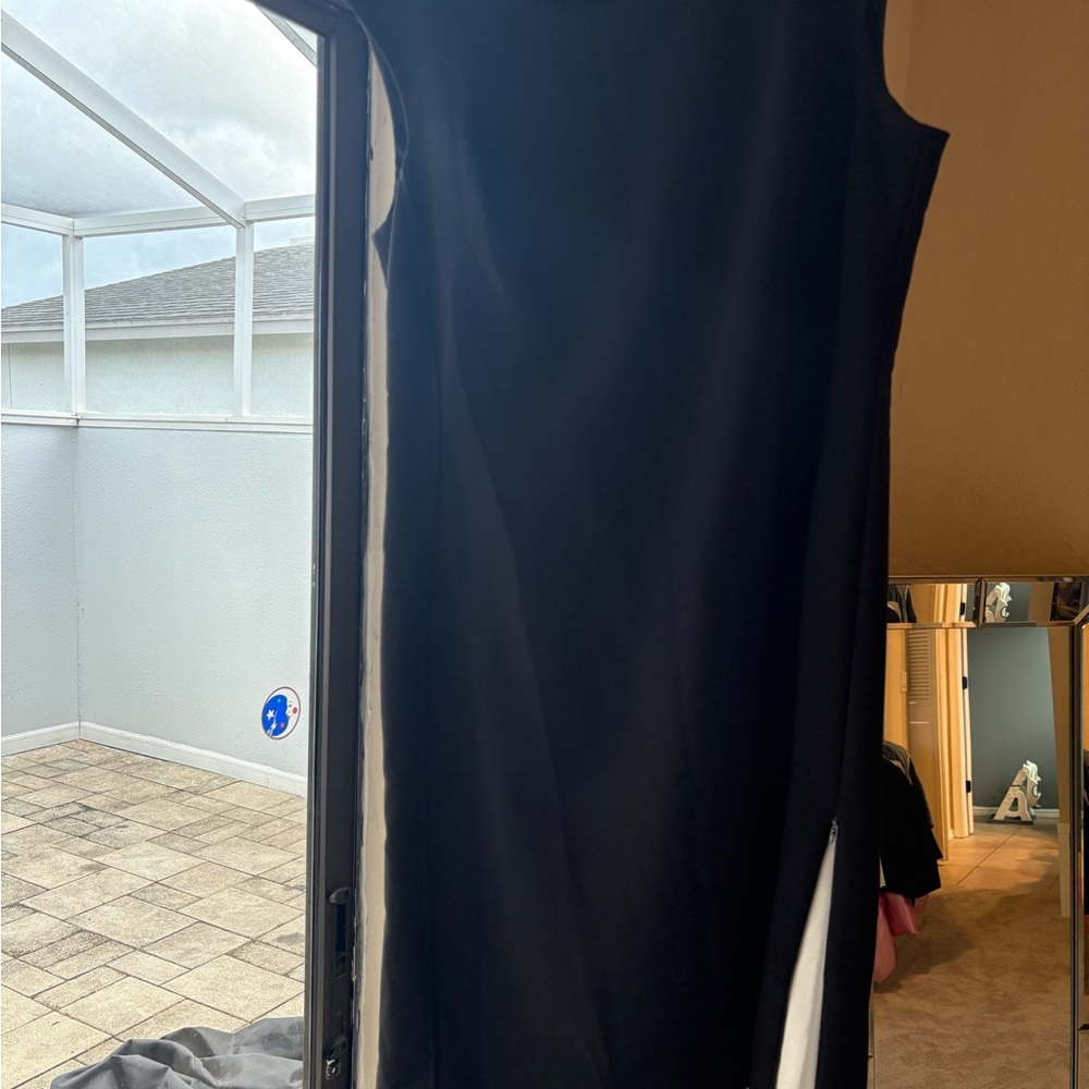 White House Black Market Elegant Black Midi Dress